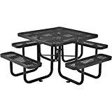 46″ Expanded Metal Square Picnic Table, Black Review 46″ Expanded Metal Square Picnic Table, Black Review