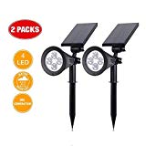 CDQ Solar LED Outdoor Spotlight, Path Lights, Landscape Light, LED Wall Light Waterproof, Security Lighting(White Light) CDQ Solar LED Outdoor Spotlight, Path Lights, Landscape Light, LED Wall Light Waterproof, Security Lighting(White Light)