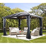 Sojag Meridien Sun Shelter, 12′ x 16′, Charcoal (500-5157871) For Sale