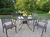 Oakland Living Capitol Cast Aluminum 48-Inch Table and Mississippi 5-Piece Antique Bronze Dining Set Review