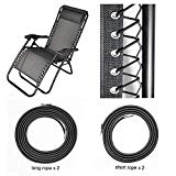 HZFS Universal Replacement Cords for Zero Gravity Chair(4 cords), Replacement laces for Zero Gravity Chairs, Zero Gravity Recliner Repair Tool for Lounge Chair, Bungee Chair Cord(Black) HZFS Universal Replacement Cords for Zero Gravity Chair(4 cords), Replacement laces for Zero Gravity Chairs, Zero Gravity Recliner Repair Tool for Lounge Chair, Bungee Chair Cord(Black)