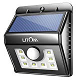 LITOM Solar Lights Outdoor, Motion Sensor Light Wireless Solar Powered Exterior Lighting for Front Door, Yard, Garage, Deck-Black LITOM Solar Lights Outdoor, Motion Sensor Light Wireless Solar Powered Exterior Lighting for Front Door, Yard, Garage, Deck-Black