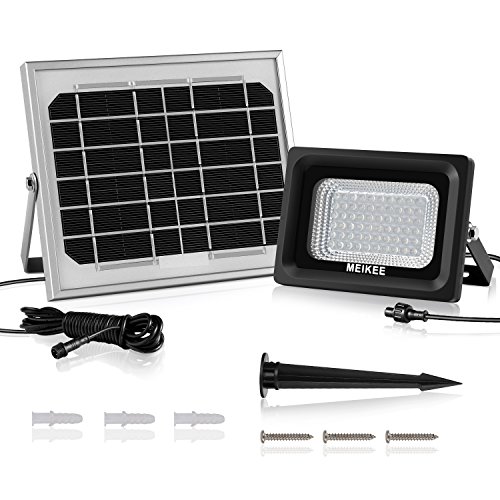 Cheap MEIKEE Solar Lights Outdoor LED Flood Lights Security Lights 300 Lumen IP66 Waterproof, 6000K Daylight White Auto-Induction Solar Flood Lights For Driveway Yard Lawn Patio Swimming Pool,Outdoor Garden