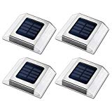 Siedinlar 4 Pack Solar Deck Lights Waterproof Step Lights Path Road Solar Lights for Garden Patio Yard Sidewalk Pathway Stairs Outdoor For Sale