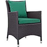 Cheap Modway EEI-1913-EXP-GRN Convene Dining Outdoor Patio Armchair in Espresso Green
