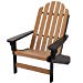 Original Pawleys Island DWAC1BLKCD Durawood Essentials Adirondack Chair, Black/Cedar