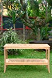 Cheap New Grade-A Teak Wood 59″ Garden Console Rectangle Dining / Bar Table with bottom Shelf
