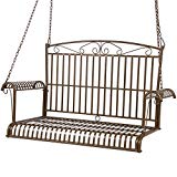 Cheap Best Choice Products Iron Patio Hanging Porch Swing Chair Bench Seat Outdoor Furniture