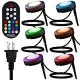 Enbrighten Seasons LED Landscape Lights (50ft.), Selectable White & Color Changing, 6 Lifetime Pucks, Wireless Remote, Outdoor, Commercial Grade, Weatherproof, Spotlight, Garden, Path Light, 41012 For Sale