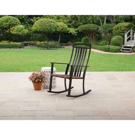 Comfort and Style Generic Better Homes and Gardens Belle Drive Steel Wicker Patio Rocking High Back Chair Sturdy Steel Frame For Sale