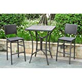 International Caravan Barcelona 3 Piece Patio Pub Set in Antique Black Review