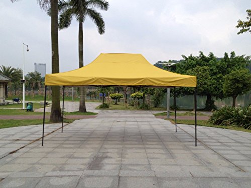 American Phoenix 10×10 10×20 Multi Color and Size Portable Event Canopy Tent, Canopy Tent, Party Tent Gazebo Canopy Commercial Fair Shelter Car Shelter Wedding Party Easy Pop up (10×15, Yellow) For Sale