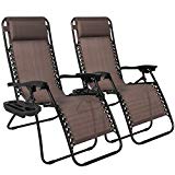 Best Choice Products Set of 2 Adjustable Zero Gravity Lounge Chair Recliners for Patio, Pool w/Cup Holders – Brown Review Best Choice Products Set of 2 Adjustable Zero Gravity Lounge Chair Recliners for Patio, Pool w/Cup Holders – Brown Review