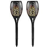 2 Pack Solar Tiki Torch Light – Dusk To Dawn Flame Garden Lights – 96 LED Waterproof Flickering Flames Torches Lights Landscape Lighting Outdoor Security Path Light for Patio Deck Yard Driveway 2 Pack Solar Tiki Torch Light – Dusk To Dawn Flame Garden Lights – 96 LED Waterproof Flickering Flames Torches Lights Landscape Lighting Outdoor Security Path Light for Patio Deck Yard Driveway