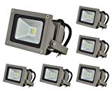 LEDwholesalers 10.5-Watt LED Waterpoof Outdoor Security Floodlight 12 Volt DC, White (6-Pack), 3711WH-12Vx6 Review