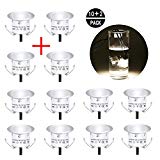 Recessed Lighting LED Deck Lights Kit – 12V Low Voltage Landscape Lights,Waterproof Warm White LED Pathway Lights,LED in Ground Lights for Decking Kitchen Stairs Garden Bathroom Floor Sauna(12 Pack)