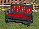 5FT-BRIGHT RED-POLY LUMBER Mission Porch GLIDER Heavy Duty EVERLASTING PolyTuf HDPE – MADE IN USA – AMISH CRAFTED 5FT-BRIGHT RED-POLY LUMBER Mission Porch GLIDER Heavy Duty EVERLASTING PolyTuf HDPE – MADE IN USA – AMISH CRAFTED