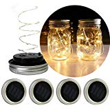 Creazy LED Fairy Light Solar For Mason Jar Lid Insert Color Changing Garden Decor (Yellow) For Sale