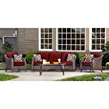 Cheap Hanover Outdoor Furniture Gramercy 4Piece Wicker Patio Seating Set, Crimson Red Cheap Hanover Outdoor Furniture Gramercy 4Piece Wicker Patio Seating Set, Crimson Red