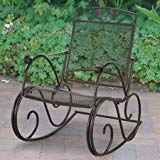 Mainstays Jefferson Wrought Iron Porch Rocking Chair, Black Review