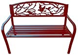 Merax Classic Cast Iron Indoor/Outdoor Patio Park Garden Bench ,Red Merax Classic Cast Iron Indoor/Outdoor Patio Park Garden Bench ,Red