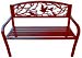 Merax Classic Cast Iron Indoor/Outdoor Patio Park Garden Bench ,Red