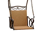 Cheap International Caravan Valencia Outdoor Wicker Hanging Patio Swing