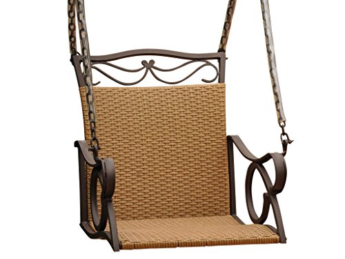 International Caravan Valencia Outdoor Wicker Hanging Patio Swing