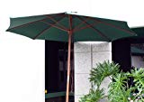 New Deluxe Patio Garden 13′ FT Outdoor Patio Wooden Umbrella with Air Vent Green For Sale