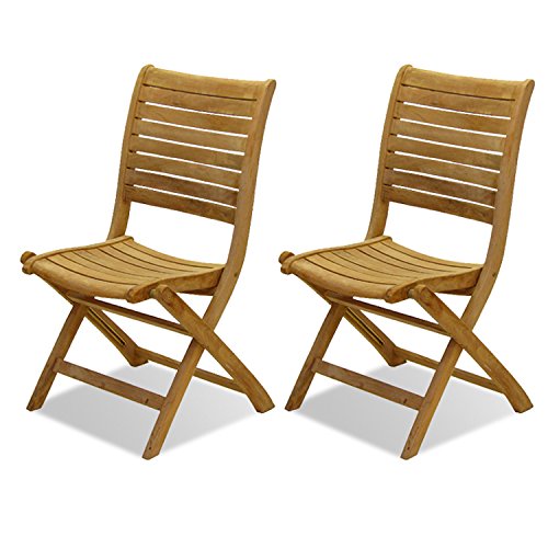 Amazonia Teak Dublin 2-Piece Teak Folding Chairs