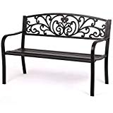 FDW Patio Park Garden Bench Porch Path Chair Outdoor Deck Steel Frame New FDW Patio Park Garden Bench Porch Path Chair Outdoor Deck Steel Frame New