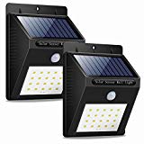 Solar Lights Outdoor, Solar Sensor Lights 20 Led Solar Lights Motion Sensor Outdoor Solar Lights for Fence, Wall, Patio, Deck, Step (2) For Sale