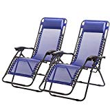 FDW New Zero Gravity Chairs Case of 2 Lounge Patio Chairs Outdoor Yard Beach For Sale