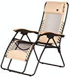 Cheap Faulkner 48960 Newport Style Beach Sand Recliner with Wood Armrests, Standard