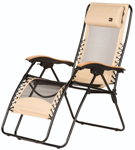 Cheap Faulkner 48960 Newport Style Beach Sand Recliner with Wood Armrests, Standard