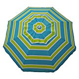 Heininger 1300 Sea Blue/Lime Green 7' Beach Umbrella with Tilt and Travel Bag Heininger 1300 Sea Blue/Lime Green 7' Beach Umbrella with Tilt and Travel Bag