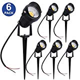 Cheap YGS-Tech 5W LED Landscape Lights 12V Low Voltage Waterproof Warm White Spotlights for Garden, Yard, Lawn, Pathway (6 Pack)