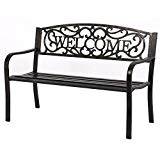 50″ Patio Garden Bench Park Yard Outdoor Furniture Steel Frame Porch Chair Review 50″ Patio Garden Bench Park Yard Outdoor Furniture Steel Frame Porch Chair Review