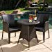 GDF Studio 296210 Costa Outdoor Patio Multi-Brown Round 3pc Bistro Set, Table Dimension L x 26.00”W x 28.50”H