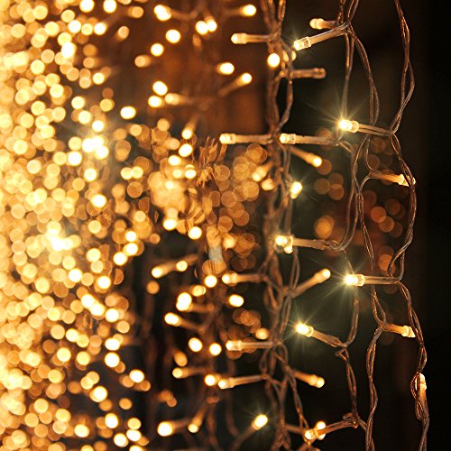 Zanflare 300 LED Window Curtain String Light, 9.8ft x 9.8ft, 8 Modes Fairy Light for Christmas,Wedding, Party, Home, Garden, Bedroom, Outdoor Indoor Wall Decorations, Memory Function (Warm White)