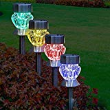iShine Solar Garden Light,Waterproof Durable Stainless Steel Outdoor Solar Lights for Patio, Lawn, Yard, Walkway,2PCs For Sale