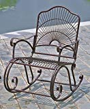 International Caravan Iron Bronze Patio Rocking Chair