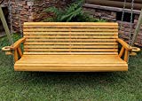 ROLL BACK Amish Heavy Duty 800 Lb 5ft. Porch Swing With Cupholders – Cedar Stain – Made in USA For Sale ROLL BACK Amish Heavy Duty 800 Lb 5ft. Porch Swing With Cupholders – Cedar Stain – Made in USA For Sale