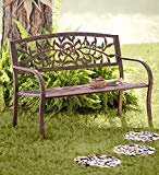Cheap Wind & Weather FN9177 Tuscany Iron Metal Outdoor Garden Bench