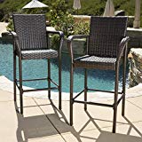 Cheap Christopher Knight Home 295946 Stewart Outdoor Bar Stool, Set of 2, Brown