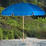6.5 ft. Acrylic Fiberglass Beach Umbrella – Wood Pole Forest Review