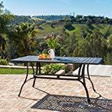 Christopher Knight Home 300275 Fonzo Cast Aluminum Outdoor Rectangular Dining Table | in Bronze Christopher Knight Home 300275 Fonzo Cast Aluminum Outdoor Rectangular Dining Table | in Bronze