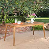 Cote | Acacia Wood Outdoor Dining Table | Perfect for Patio | with Teak Finish For Sale