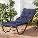 Greendale Home Fashions OC8665-NAVY Outdoor Lightweight Chaise Cushion, Navy For Sale Greendale Home Fashions OC8665-NAVY Outdoor Lightweight Chaise Cushion, Navy For Sale