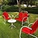 Crosley Furniture Griffith 4-Piece Metal Outdoor Conversation Set with Table, Loveseat, and 2 Chairs - Red